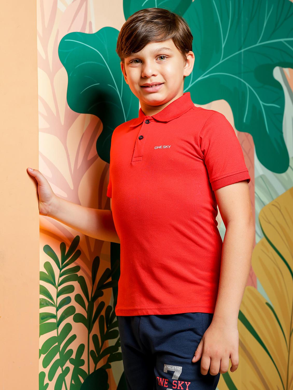 boys solid short sleeves polo t-shirt - 21617016 - Standard Image - 1