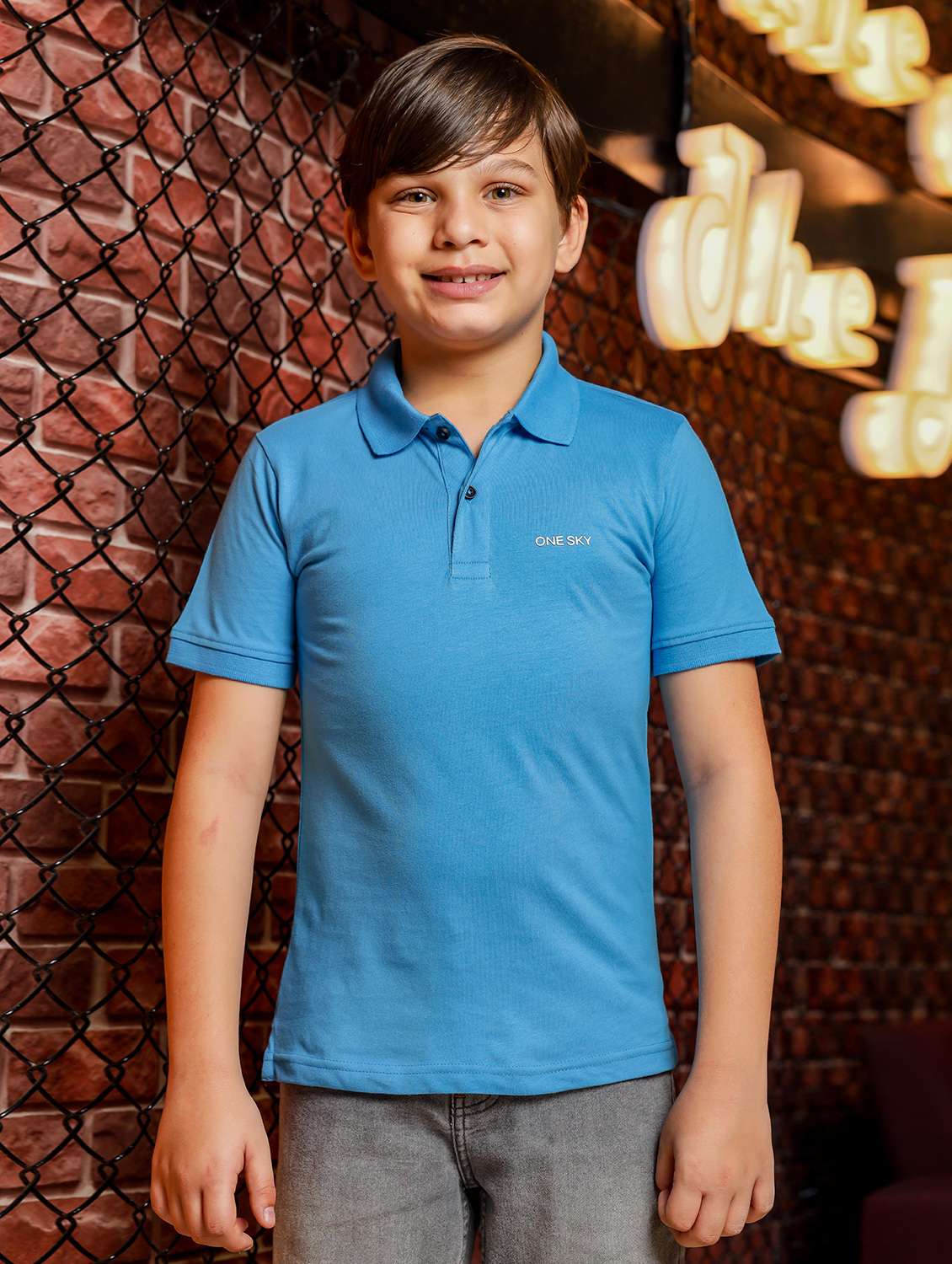 boys solid short sleeves polo t-shirt