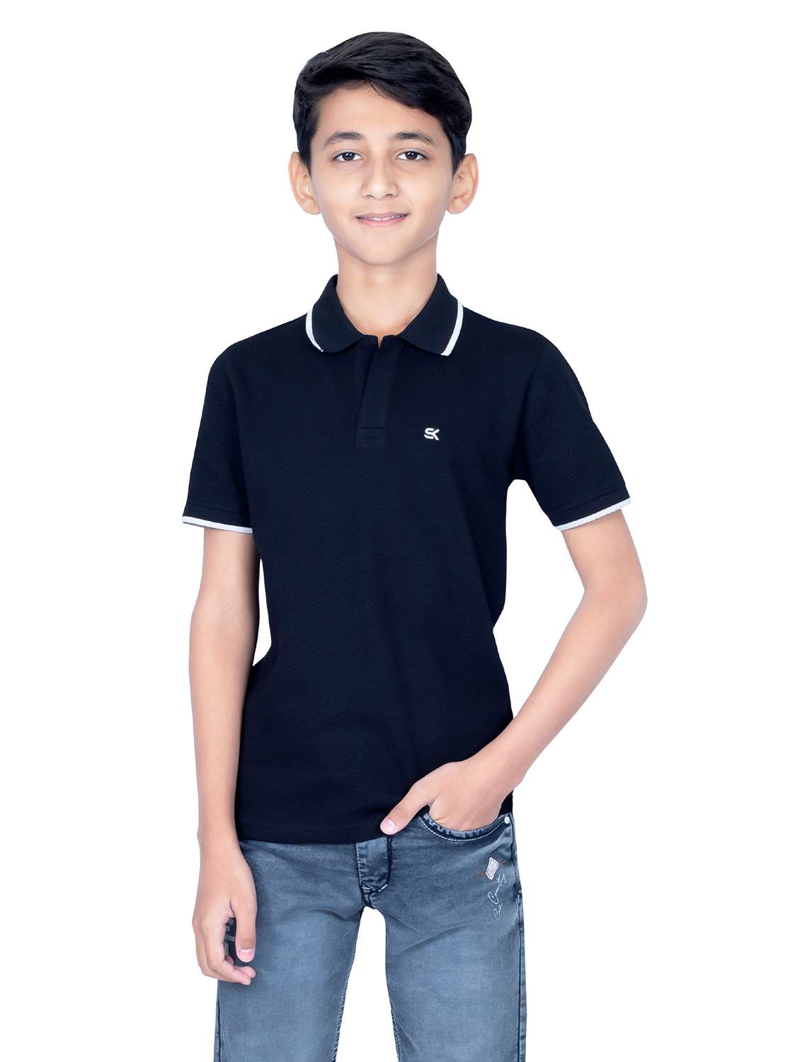 boys solid short sleeves polo t-shirt