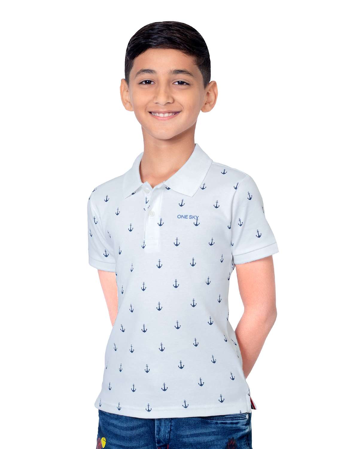 boys printed short sleeves polo t-shirt - 21617028 - Standard Image - 1
