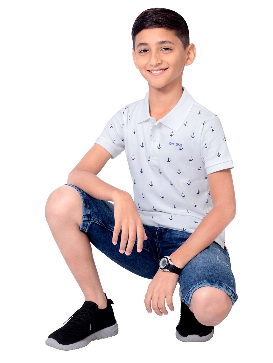 boys printed short sleeves polo t-shirt - 21617028 - Standard Image - 4