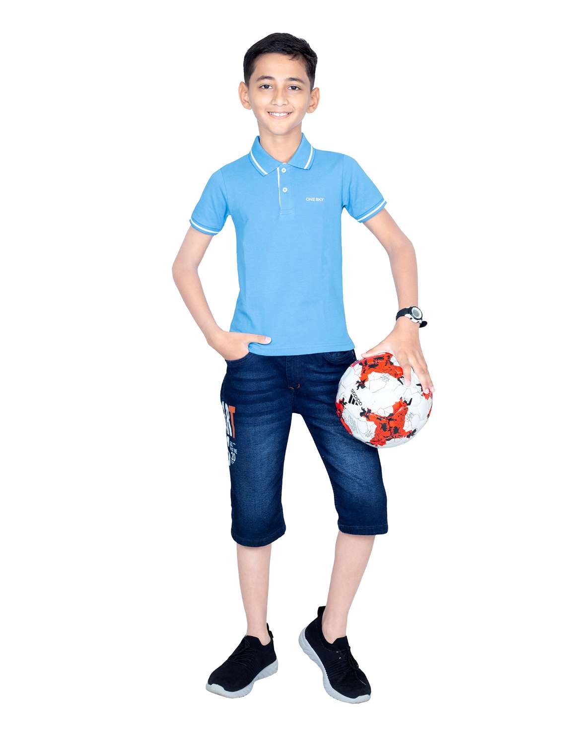 boys solid short sleeves polo t-shirt - 21617032 -  Standard Image - 4