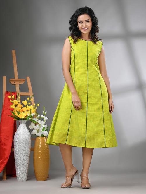 women solid sleeveless a-line ethnic dress - 21617143 -  Standard Image - 0