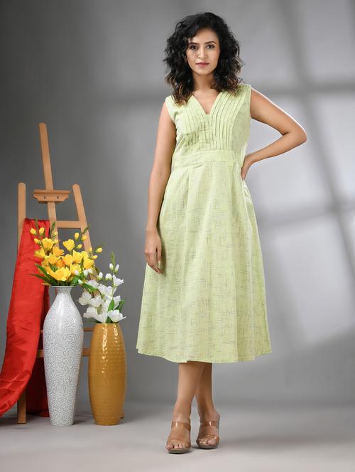 women self design sleeveless a-line ethnic dress - 21617145 - Standard Image - 0