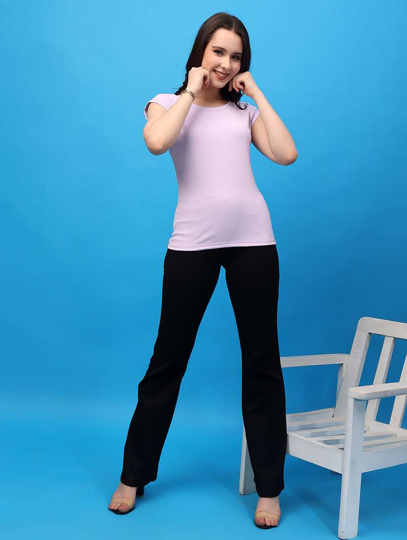 women solid round neck top - 21617274 - Standard Image - 4