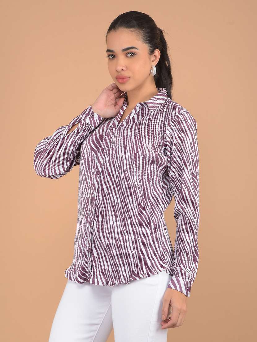 women printed collared shirt - 21617406 -  Standard Image - 1