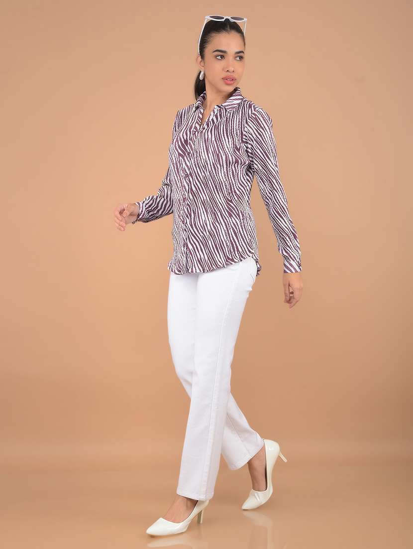 women printed collared shirt - 21617406 -  Standard Image - 4