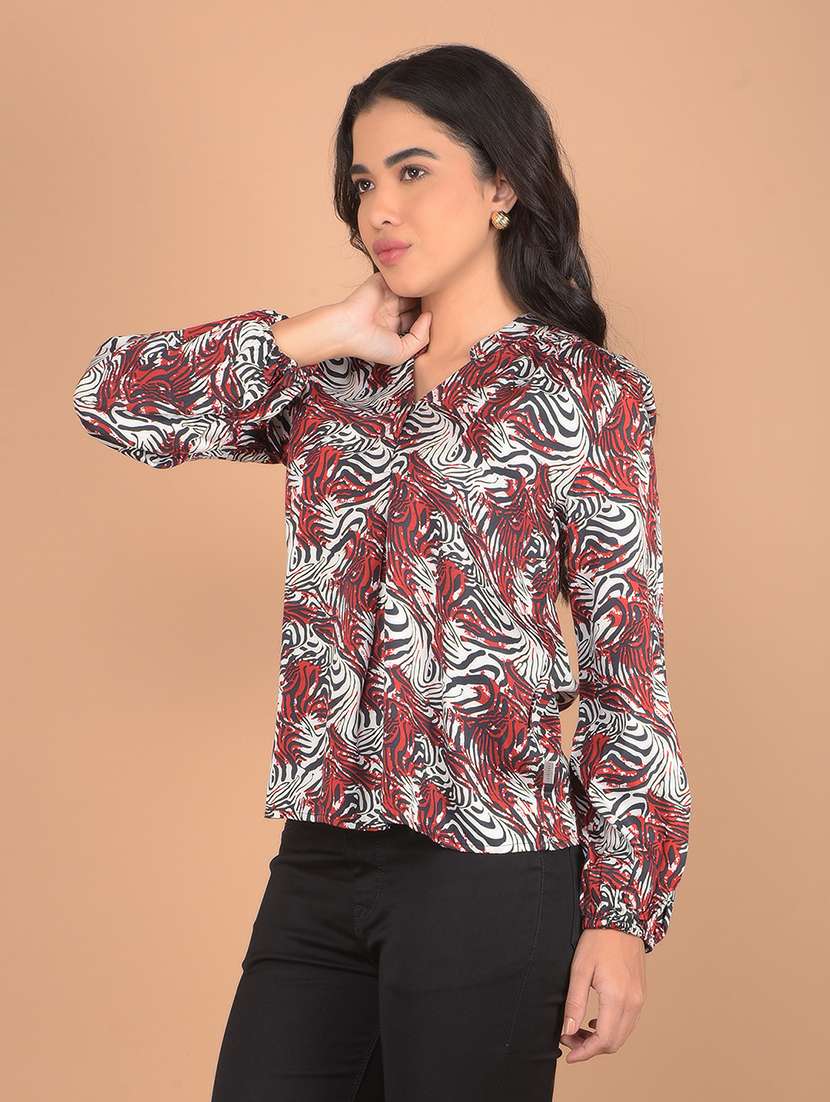 women printed long sleeves top - 21617419 -  Standard Image - 1