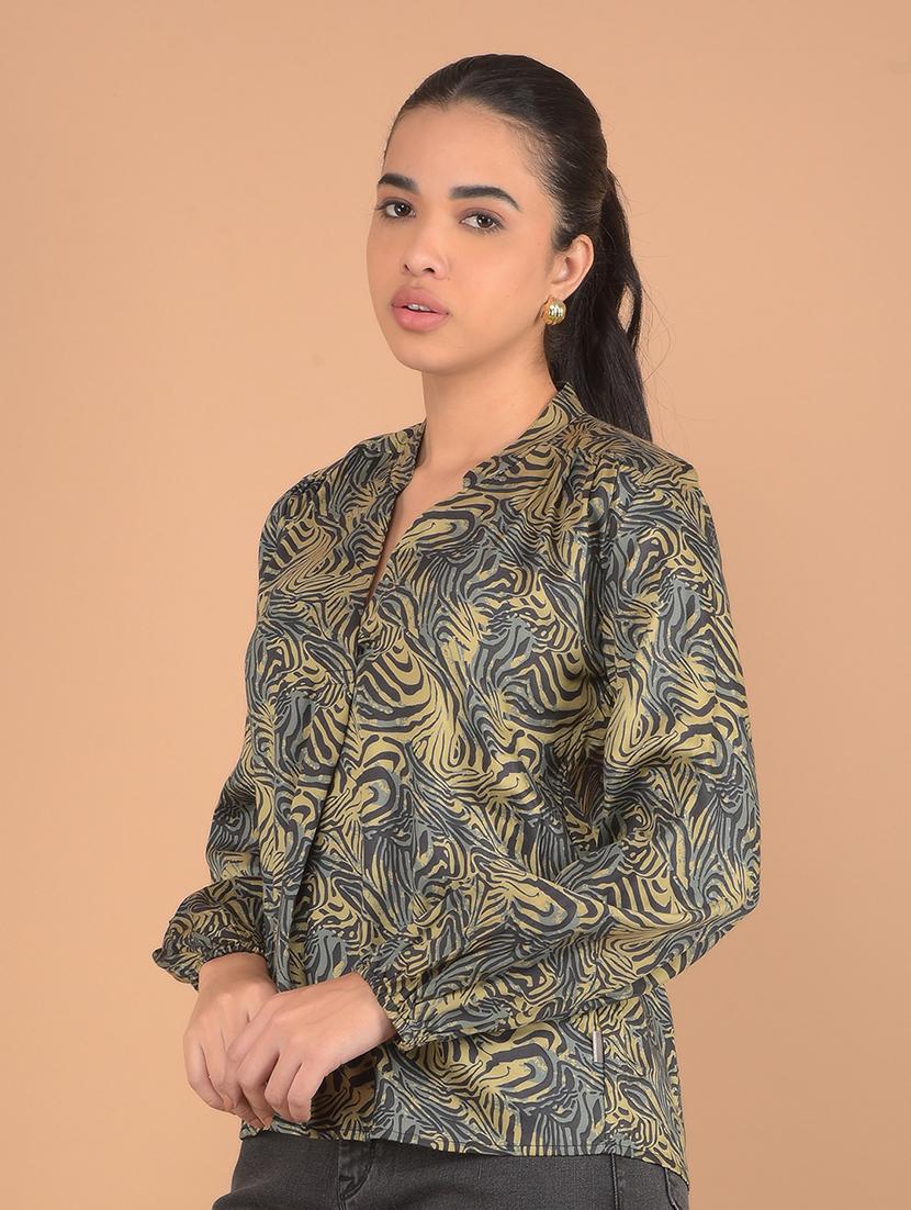 women abstract printed regular top - 21617420 -  Standard Image - 1