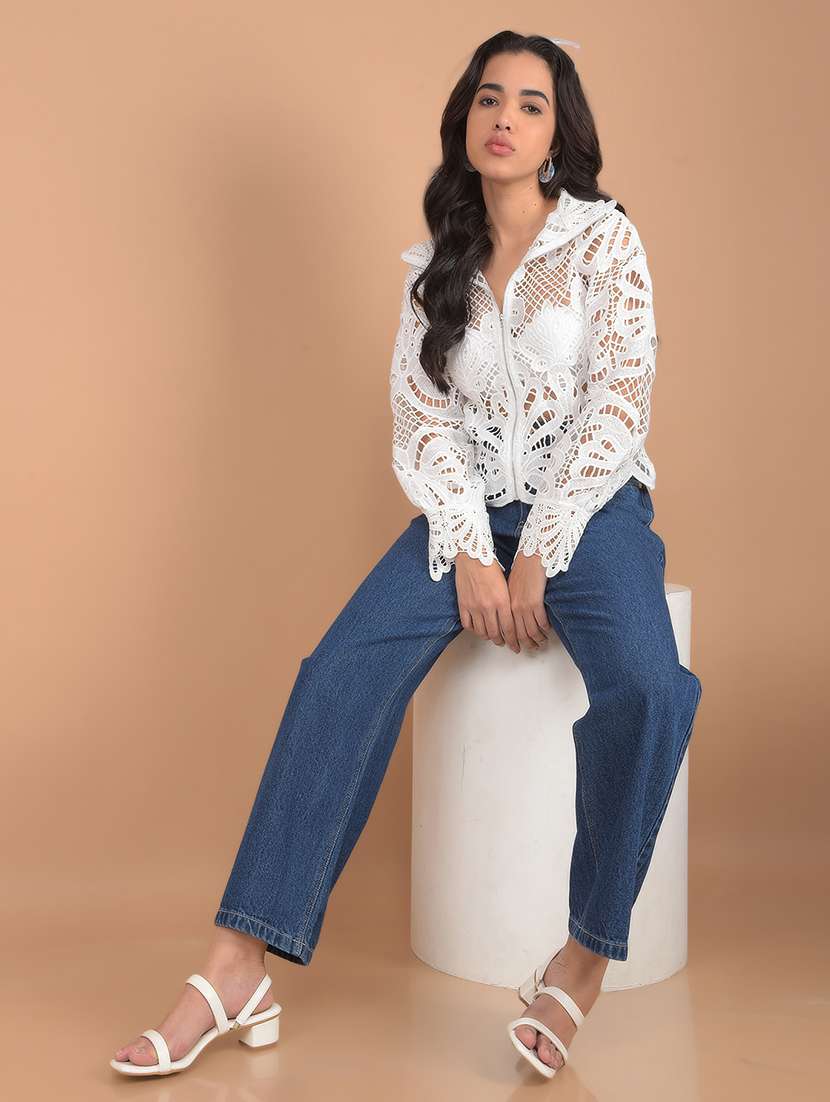 women self design long sleeves top - 21617430 -  Standard Image - 4