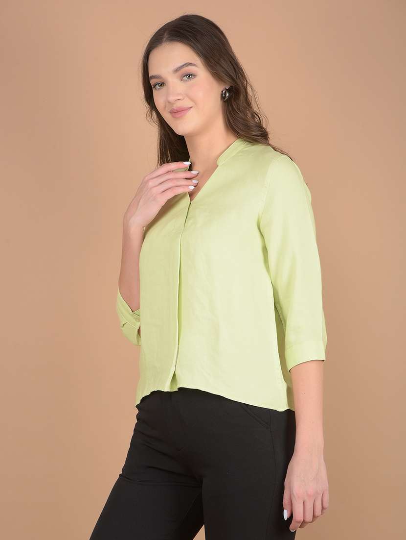 women green solid regular top - 21617446 - Zoom Image - 0
