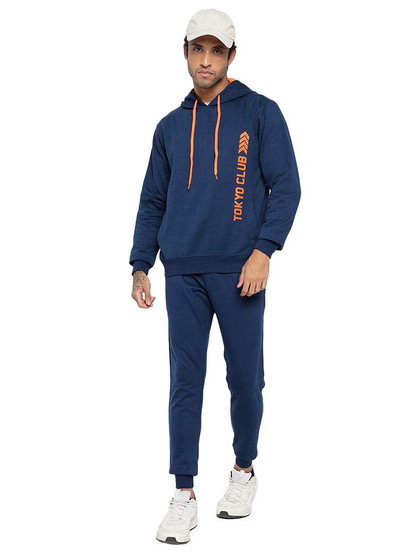 men placement print hooded tracksuit - 21617461 - Standard Image - 1
