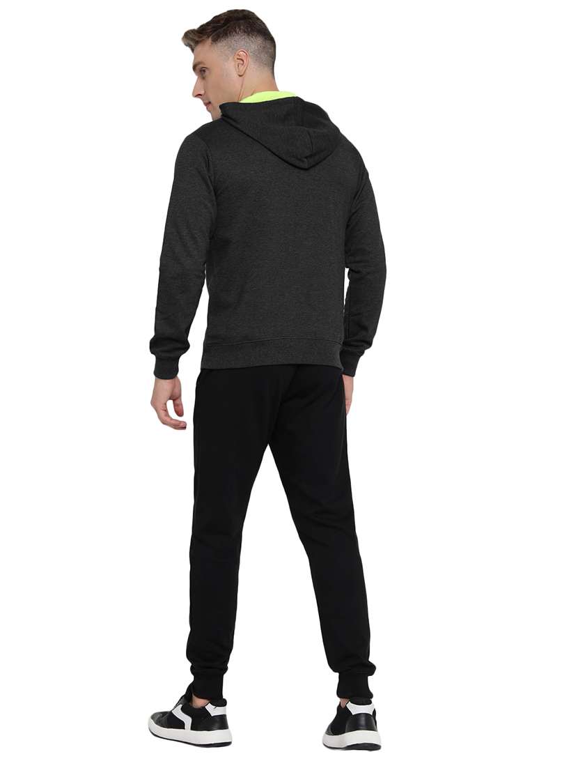 men solid hooded tracksuit - 21617462 -  Standard Image - 4
