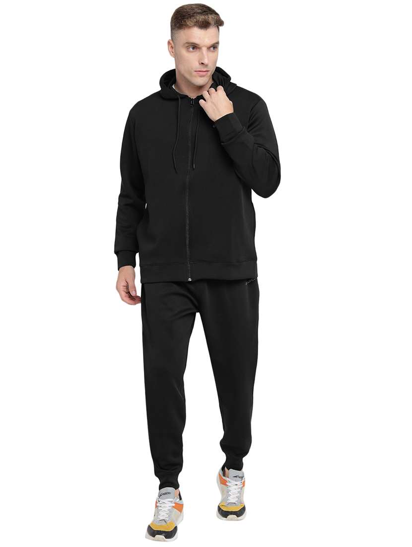men solid long sleeves tracksuit