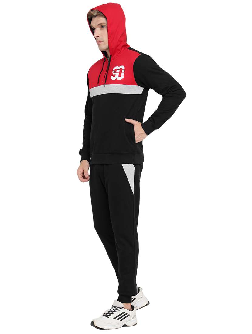 men color block hooded tracksuit - 21617468 -  Standard Image - 1