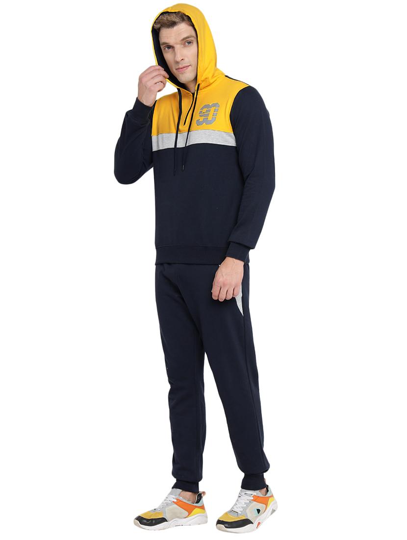 men color block hooded tracksuit - 21617469 - Standard Image - 1