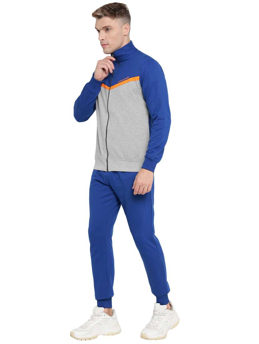 men color block long sleeves tracksuit - 21617471 -  Standard Image - 1