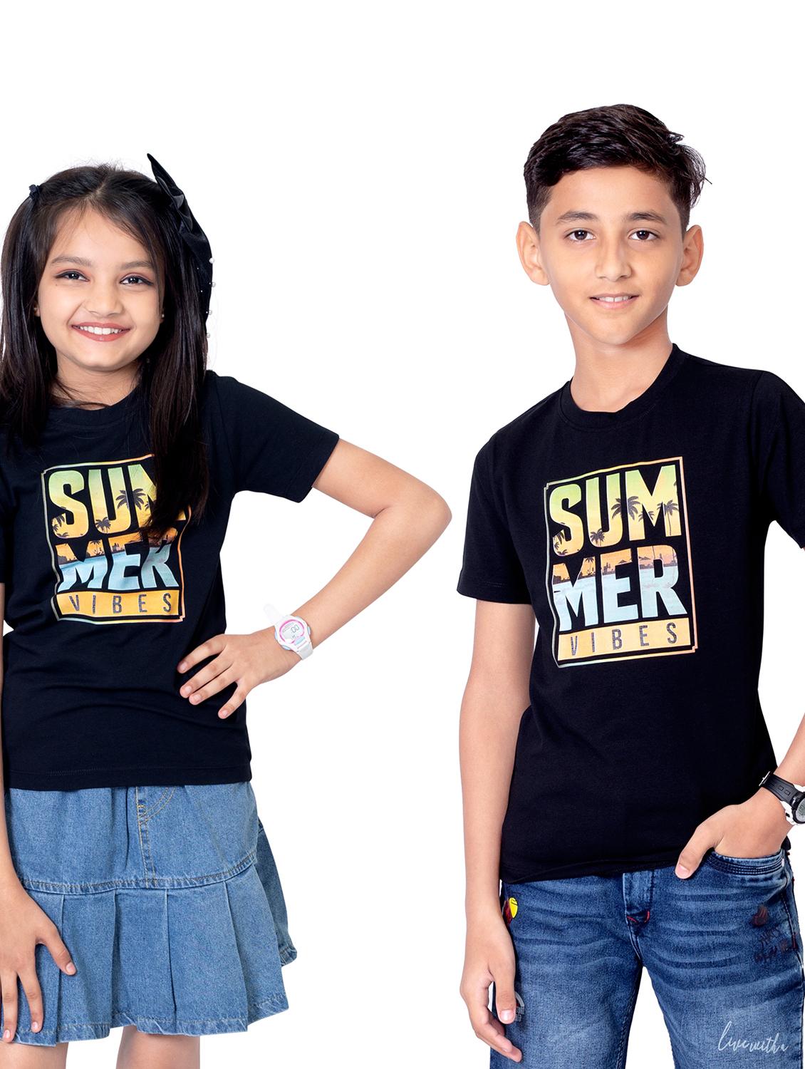 unisex round neck short sleeves typographic t-shirt - 21617482 - Standard Image - 1