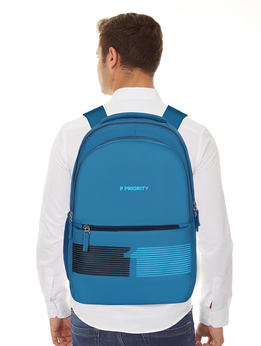 men blue adjustable straps backpack - 21617498 - Standard Image - 4