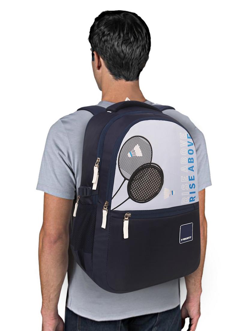 men navy blue adjustable straps backpack - 21617524 - Standard Image - 4