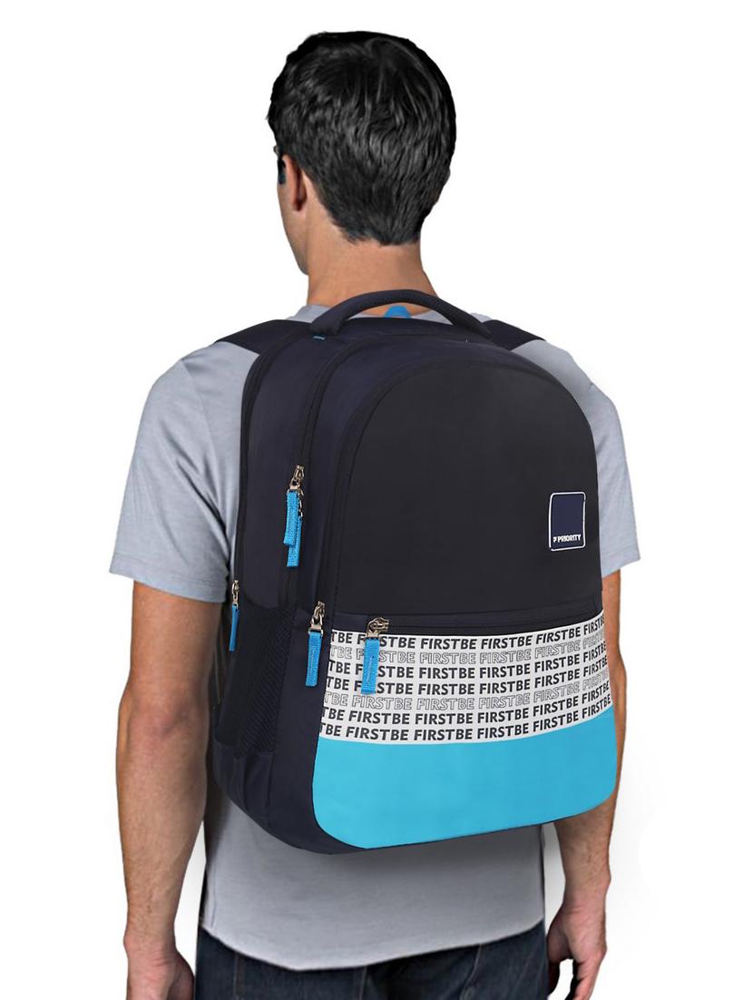 men navy blue adjustable straps backpack - 21617553 - Standard Image - 4