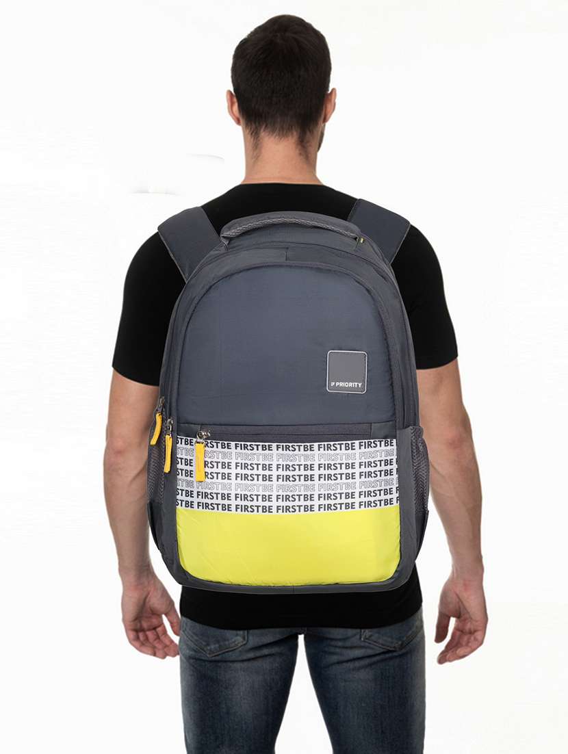 men grey adjustable straps backpack - 21617554 -  Standard Image - 4