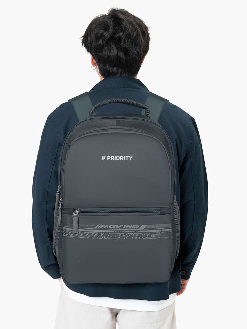 men grey adjustable straps backpack - 21617557 -  Standard Image - 4