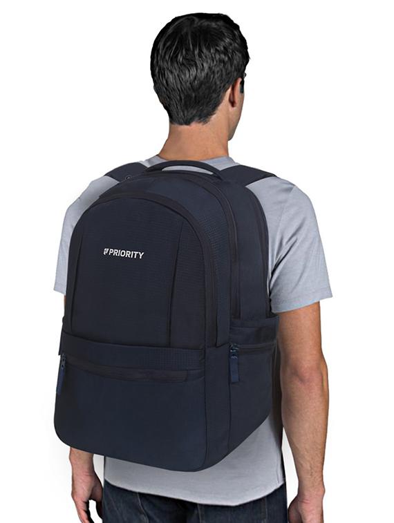 men navy blue adjustable straps laptop bag - 21617571 - Standard Image - 4