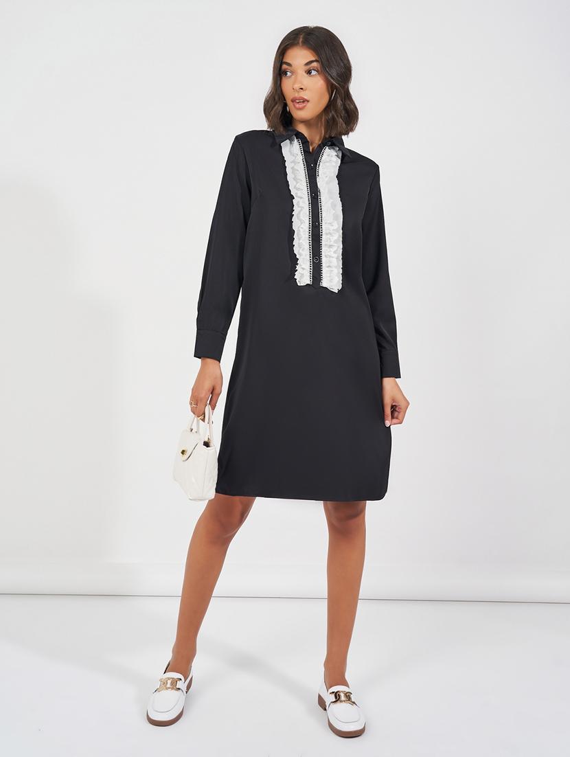 women black solid sheath dress - 21618090 - Zoom Image - 0
