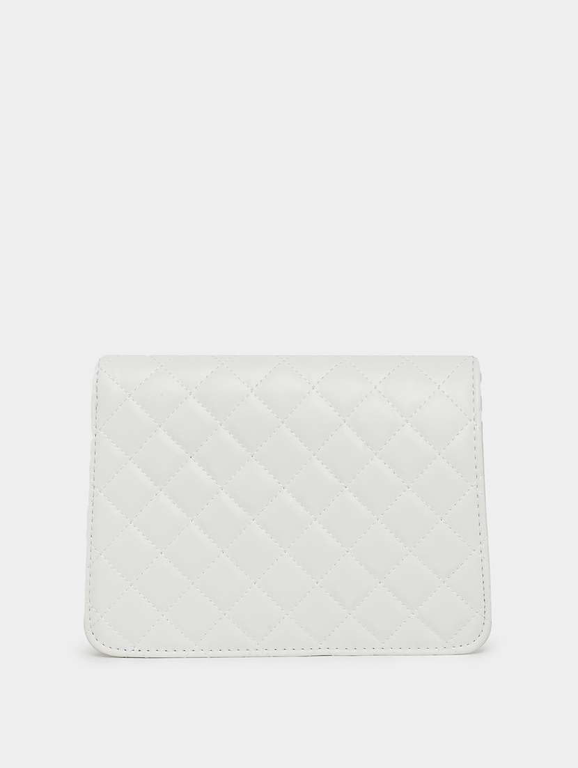 women white solid handbag - 21618111 -  Standard Image - 1