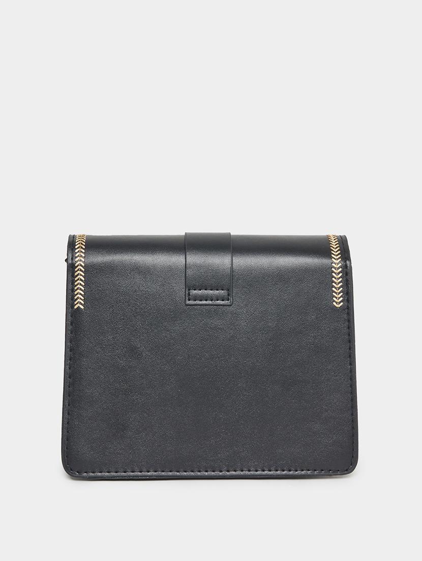 women black textured sling bag - 21618113 - Standard Image - 1