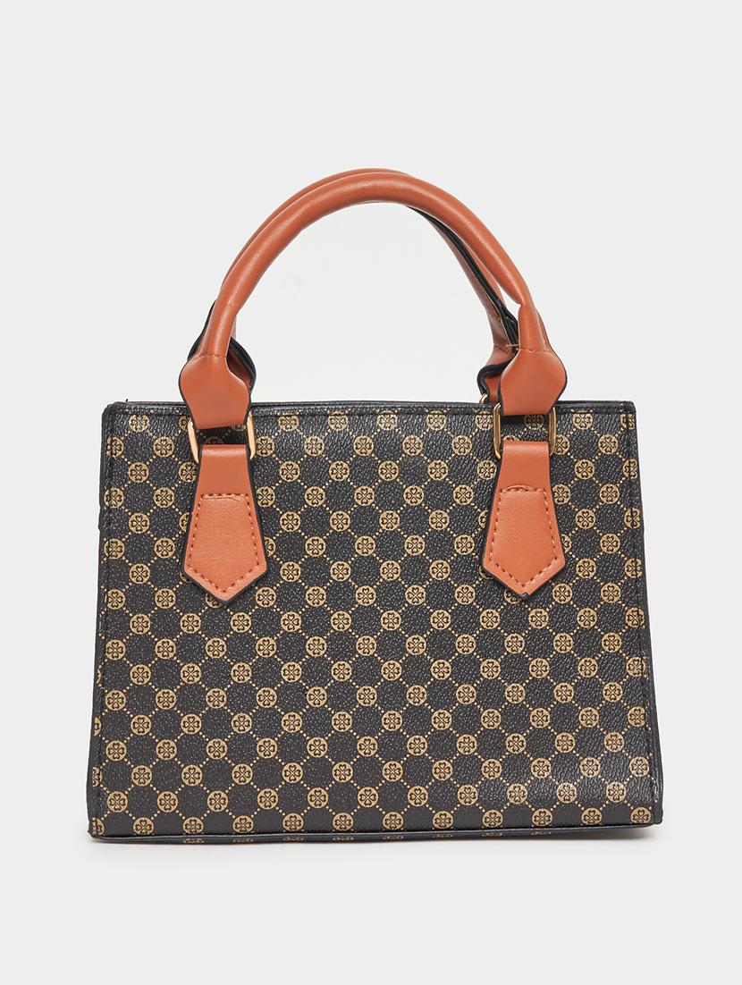 women brown geometric handbag - 21618114 - Standard Image - 1