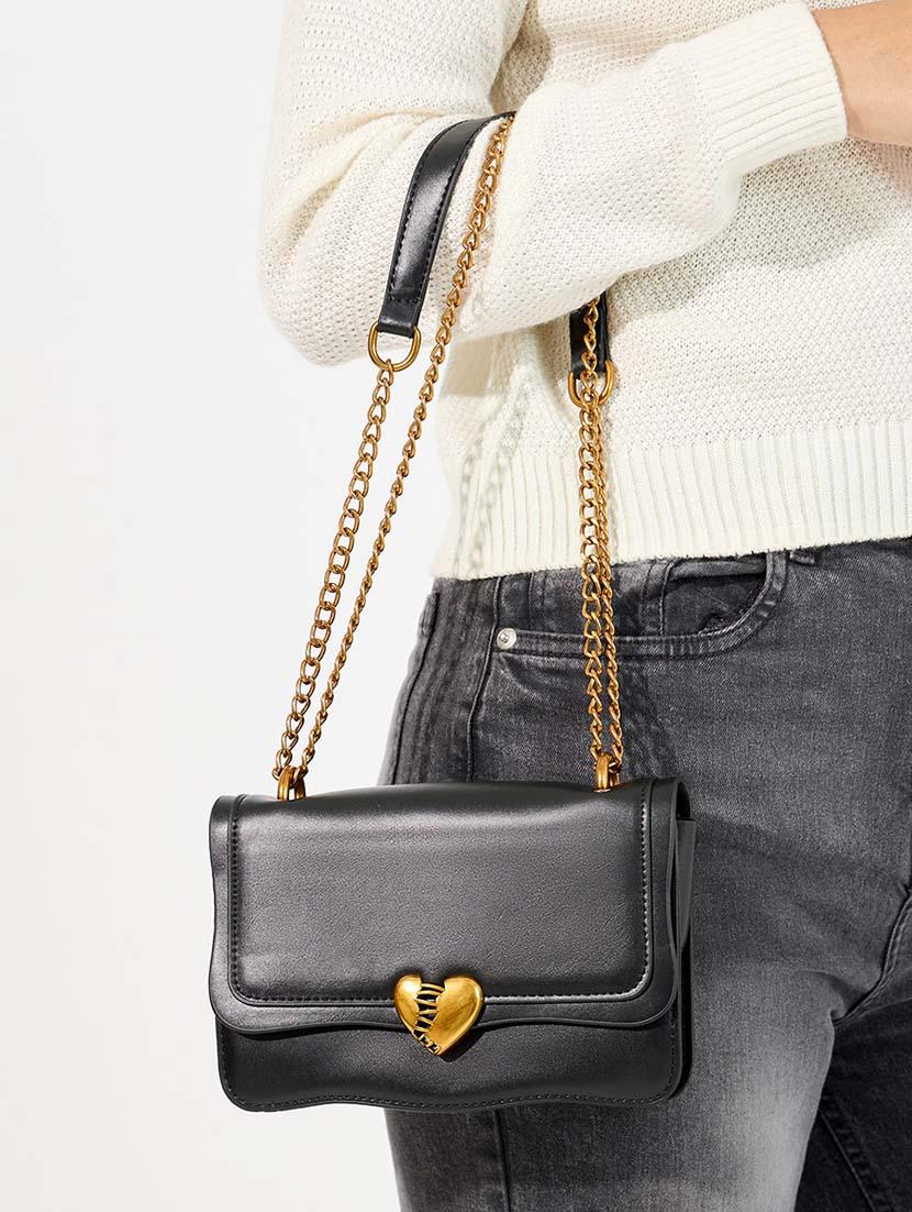 women black solid sling bag - 21618119 -  Standard Image - 1