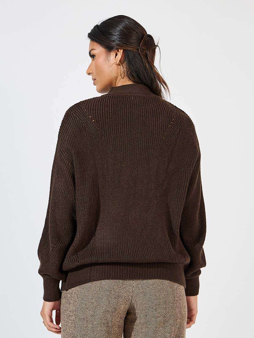 women self design long sleeve pullover - 21618126 -  Standard Image - 1