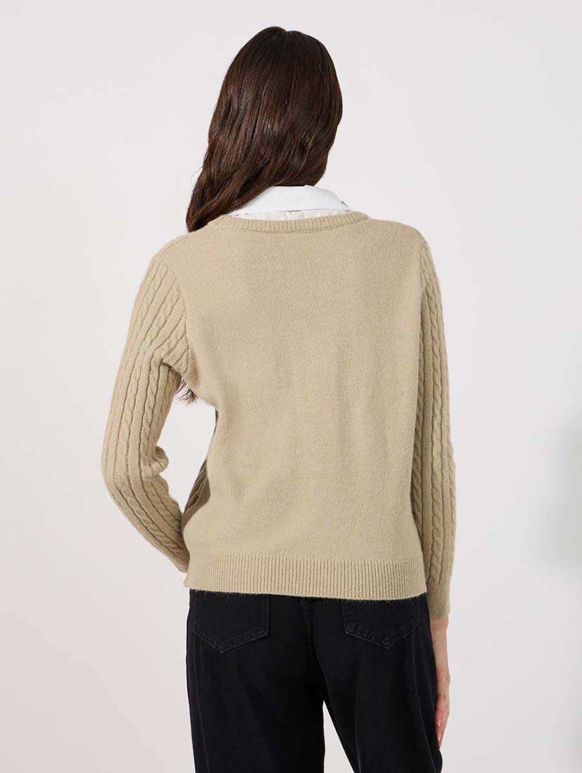 women self design long sleeve pullover - 21618132 -  Standard Image - 1
