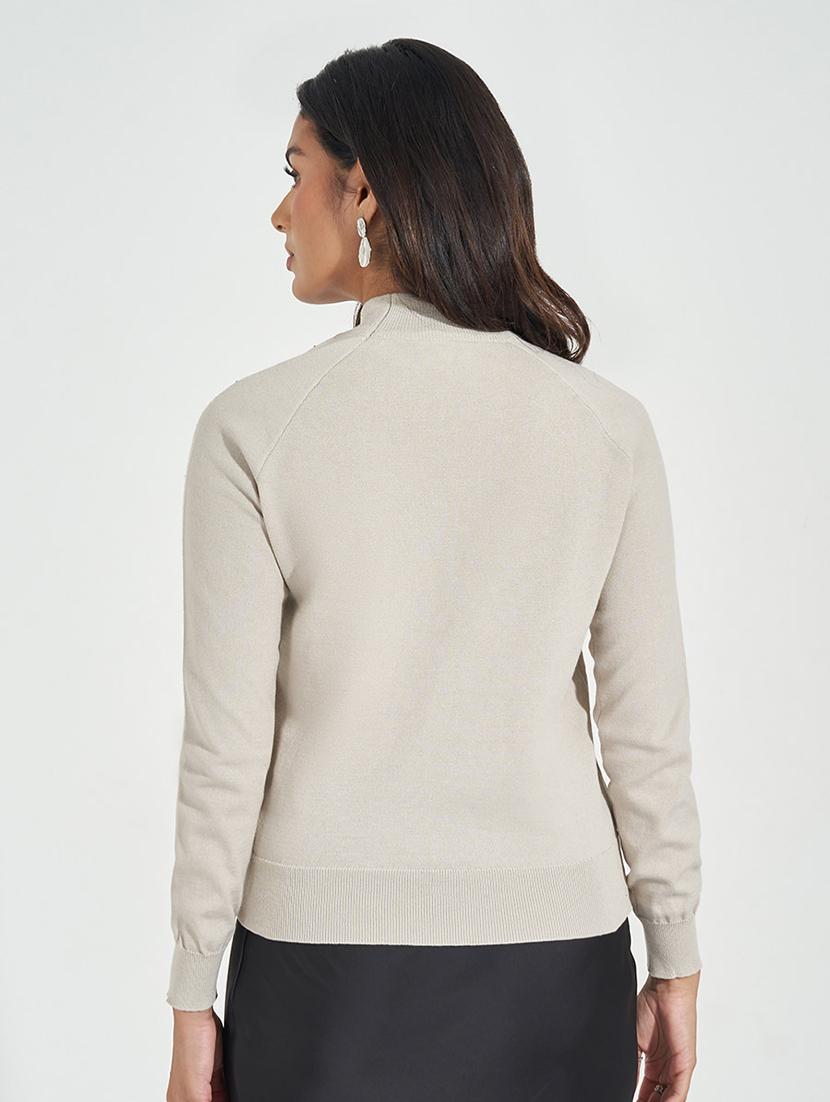 women self design long sleeve pullover - 21618134 - Standard Image - 1