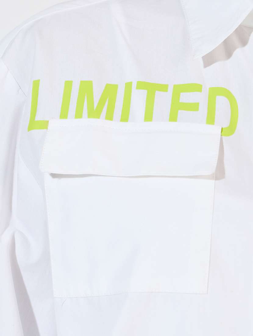 off white cotton regular shirt - 21618151 -  Standard Image - 4
