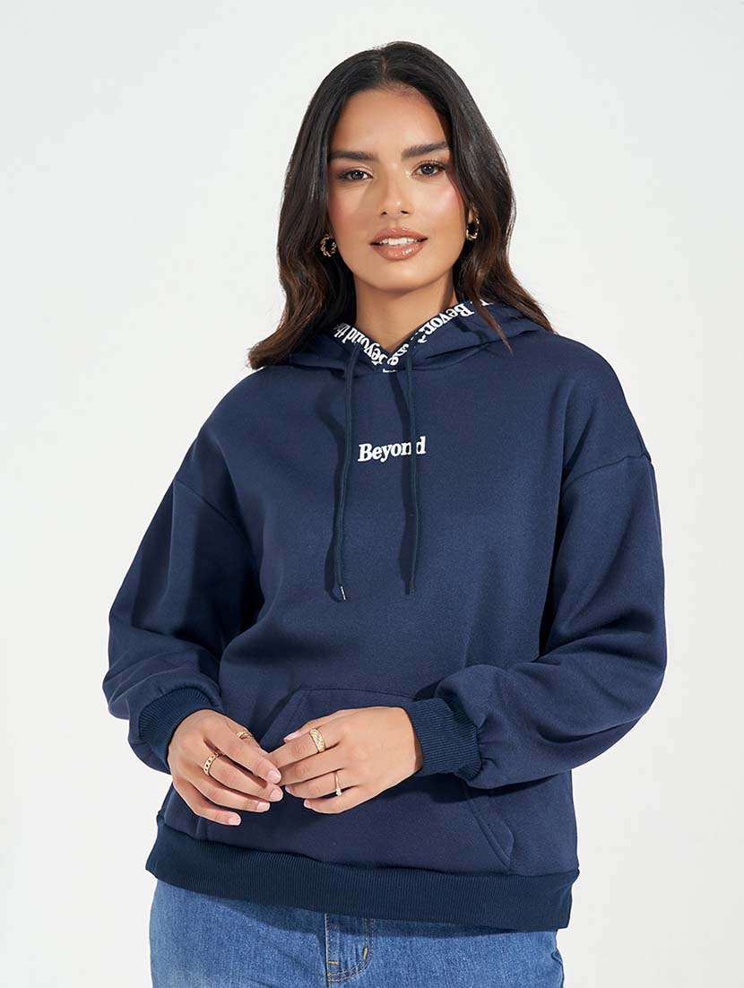 women placement print long sleeve sweatshirt