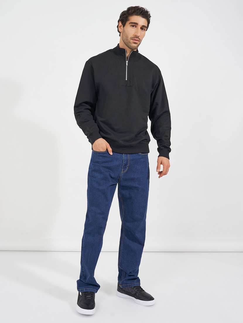 Men Solid Long Sleeve Sweatshirt
