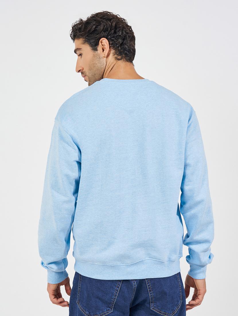 men chest print long sleeve sweatshirt - 21618167 -  Standard Image - 1
