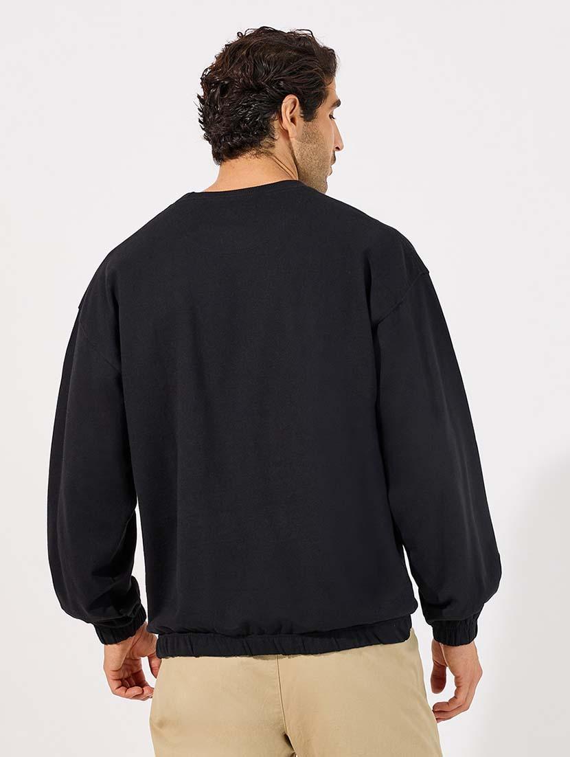 men solid long sleeve sweatshirt - 21618207 -  Standard Image - 1