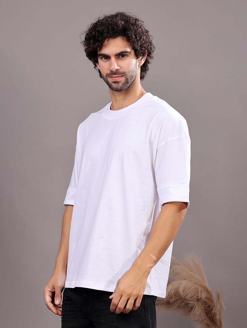 men solid short sleeve oversized t-shirt - 21618351 - Standard Image - 1