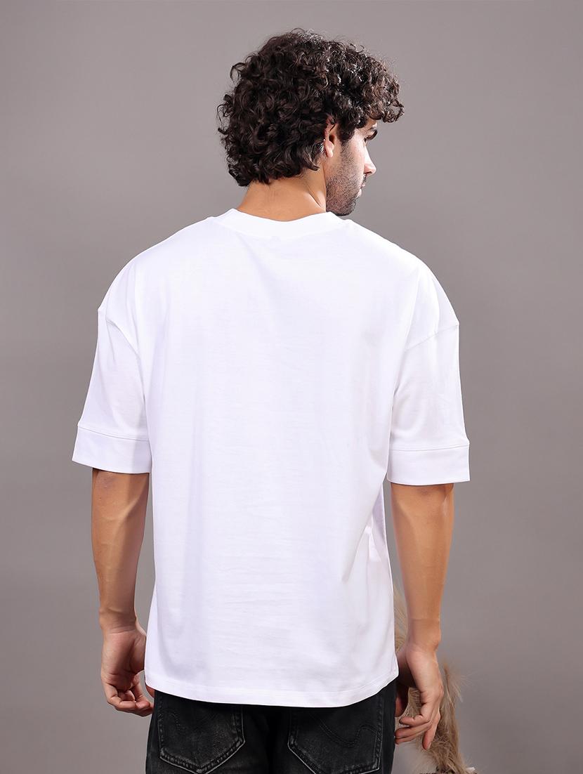 men solid short sleeve oversized t-shirt - 21618351 - Standard Image - 4