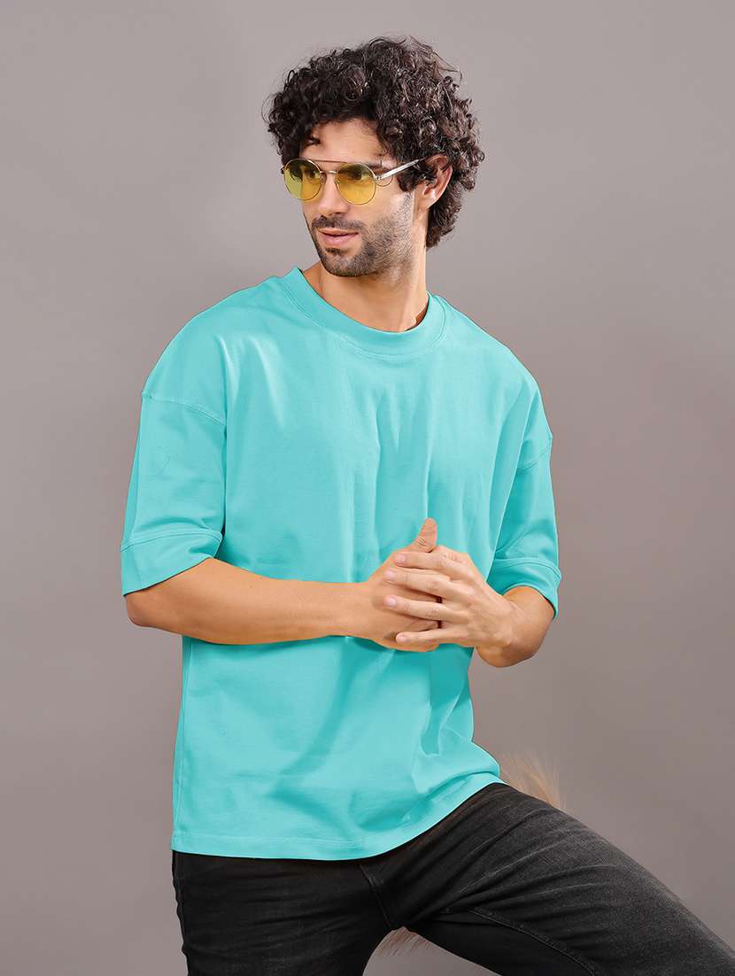 men solid short sleeve oversized t-shirt - 21618359 -  Standard Image - 1