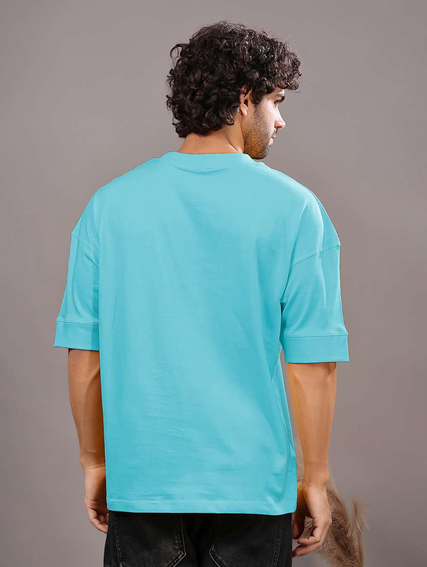 men solid short sleeve oversized t-shirt - 21618359 - Standard Image - 4