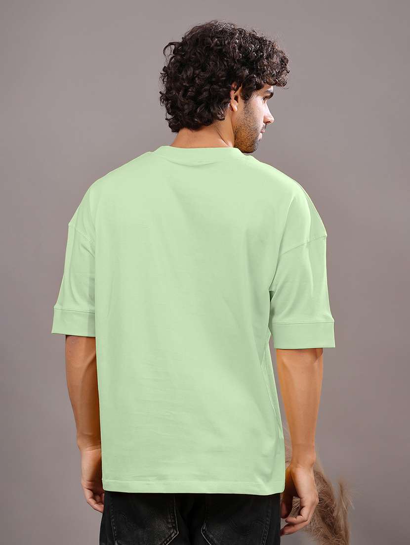men solid short sleeve oversized t-shirt - 21618362 - Standard Image - 4