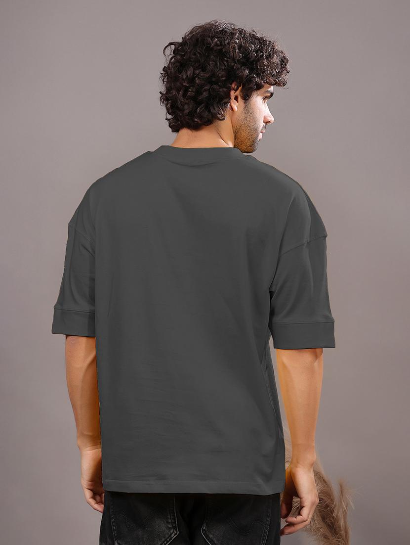men solid short sleeve oversized t-shirt - 21618364 - Standard Image - 4