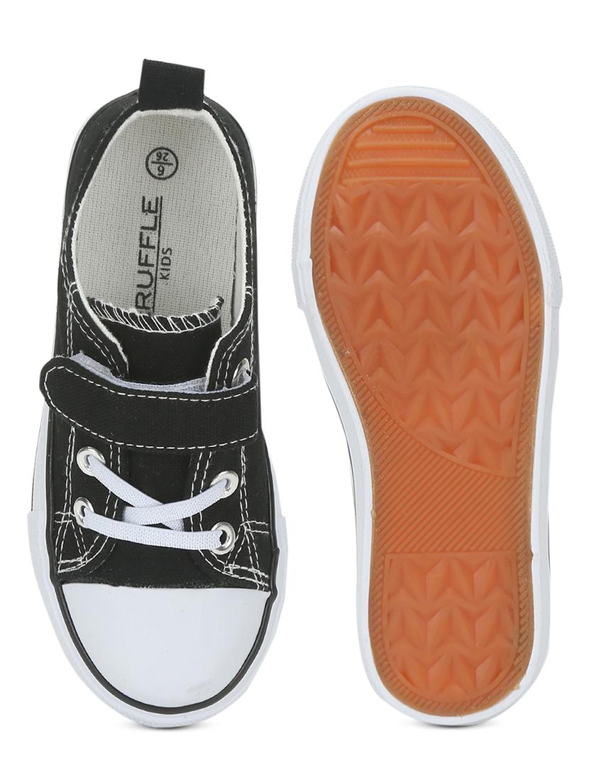 unisex solid lace up canvas sneakers - 21618499 - Standard Image - 4