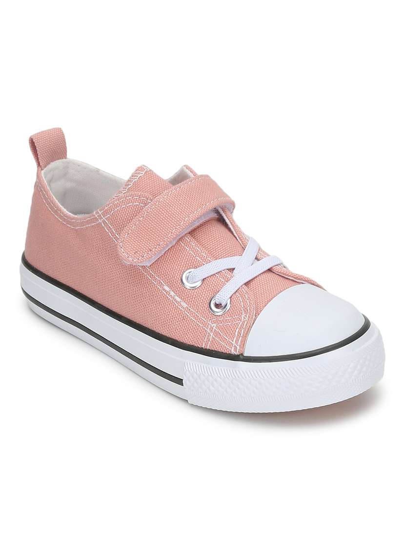 unisex solid lace up canvas sneakers - 21618501 - Standard Image - 1