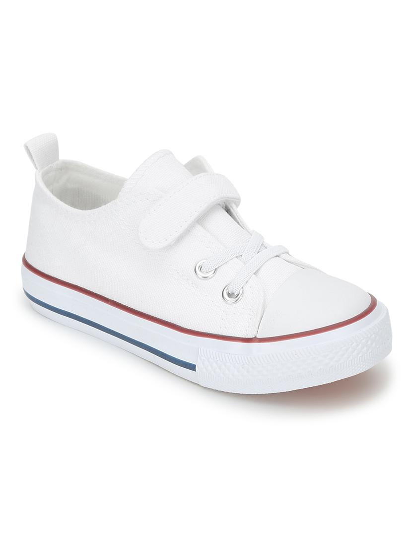 unisex solid lace up canvas sneakers - 21618502 -  Standard Image - 1